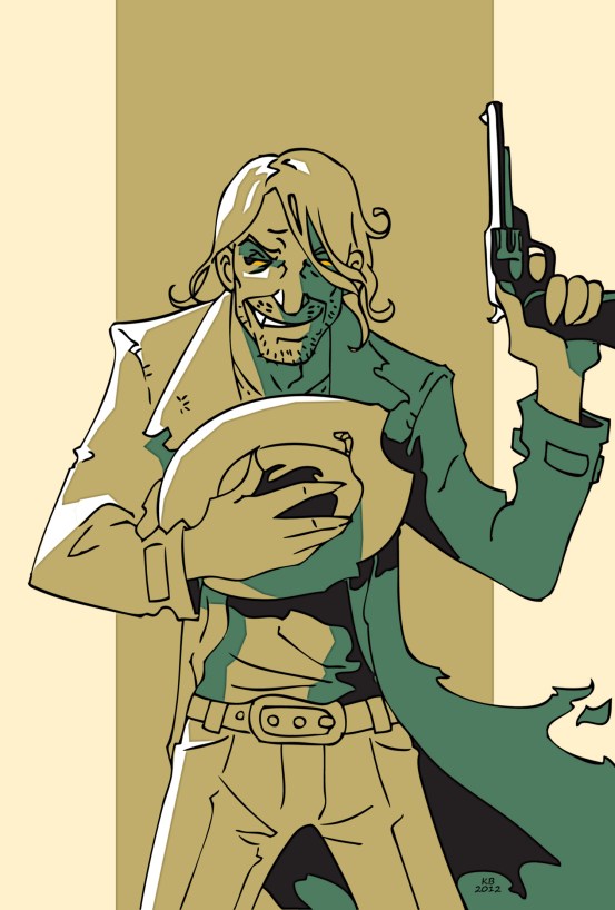 I made the effort to emulate Rafael Alberquerque's cover art for American Vampire. 